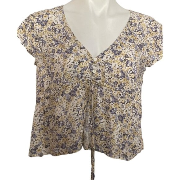 Wild fable Ditsy Floral crop top size L - Picture 1 of 5
